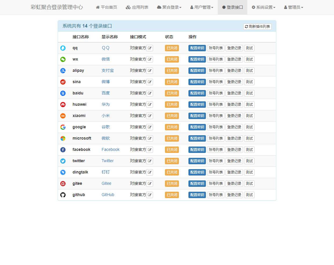 图片[6]-彩虹社交账号聚合登录系统源码开心版一站式登录系统-云启源码
