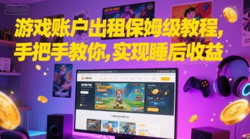 游戏账户出租保姆级教程，手把手教你，实现睡后收益-云启源码