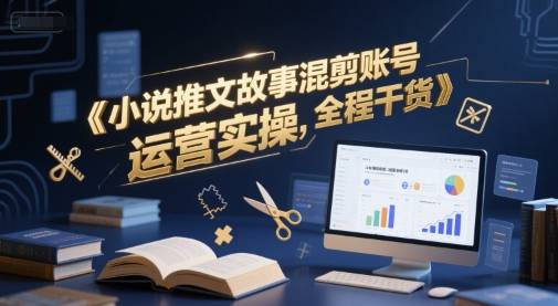 小说推文故事混剪账号运营实操，全程干货-云启源码