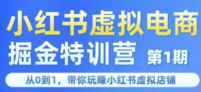 小红书虚拟电商掘金特训营第1期，从0到1，带你玩转小红书虚拟店铺-云启源码