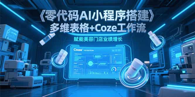 零代码AI小程序搭建，多维表格+Coze工作流，赋能美容门店业绩增长-云启源码