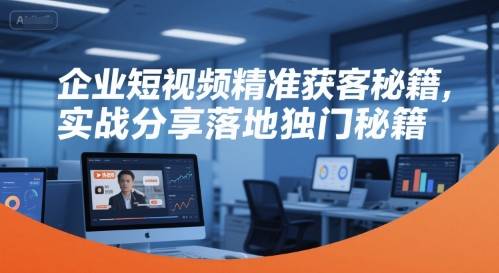 企业短视频精准获客秘籍，实战分享落地独门秘籍-云启源码