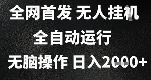 2025首发无人挂G项目，日入2k+，全自动运行，无脑操作，长期稳定 小白可玩【揭秘】-云启源码