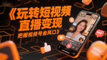 玩转短视频直播变现，把握视频号金风口-云启源码