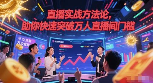 直播实战方法论，助你快速突破万人直播间门槛-云启源码
