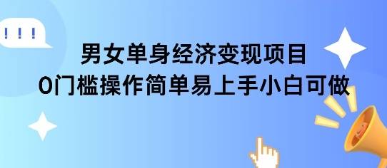 女单身经济项目变现周期长可复购率高日入1k+-云启源码