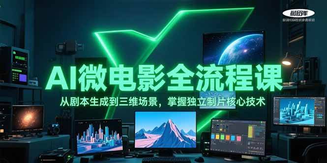 AI微电影全流程课，从剧本生成到三维场景，掌握独立制片核心技术-云启源码