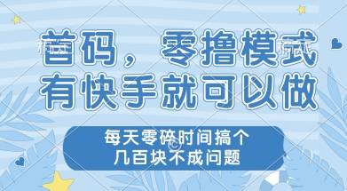 首码零撸项目，有快手就可以做，每天业务时间搞个几张不是问题【揭秘】-云启源码