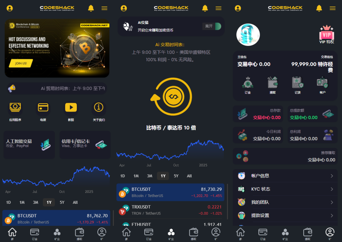 AI量化投资源码 海外版区块链理财交易所源码 ai交易源码-云启源码