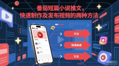 番茄短篇小说推文，快速制作及发布视频的两种方法-云启源码