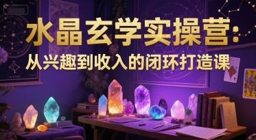 水晶玄学实操营：从兴趣到收入的闭环打造课-云启源码
