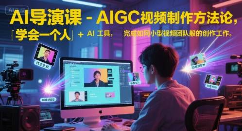 AI导演课-AIGC视频制作方法论，学会一个人+AI工具，完成如同小型视频团队般的创作工作，实现导演梦-云启源码