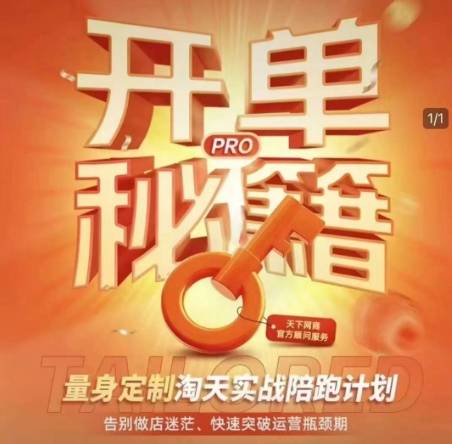 淘宝开单秘籍PRO，量身定制淘天实战陪跑计划，告别做店迷茫、快速突破运营瓶颈期(更新6月)-云启源码