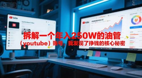 付费文章：拆解一个年入250W的油管(youtube)账号，我发现了挣钱的核心秘密-云启源码