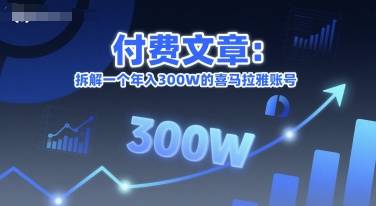 付费文章：拆解一个年入300W的喜马拉雅账号-云启源码