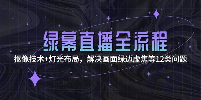 绿幕直播全流程：抠像技术+灯光布局，解决画面绿边虚焦等12类问题-云启源码