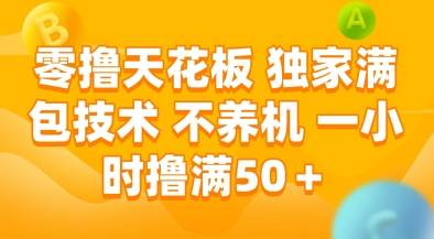 零撸天花板，独家满包技术，不用养机，一小时撸满50+，收益稳定【揭秘】-云启源码