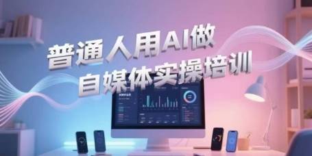 普通人用AI做自媒体实操培训，普通人一个人用ai做自媒体，视频制作、短视频引流、直播带货，轻松入门-云启源码
