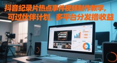 抖音纪录片热点事件视频制作教学，可过伙伴计划，多平台分发撸收益-云启源码