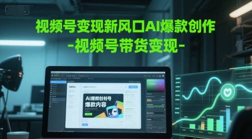 视频号变现新风口AI爆款创作-视频号带货变现-云启源码