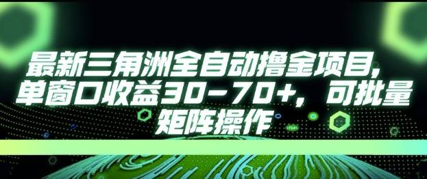 最新AI全自动游戏撸金项目，单窗口收益30-70+，可批量操作【揭秘】-云启源码