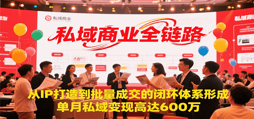私域商业全链路，从IP打造到批量成交的闭环体系形成，单月私域变现600万-云启源码