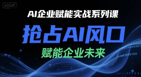 AI企业赋能实战系列课，抢占AI风口，赋能企业未来-云启源码