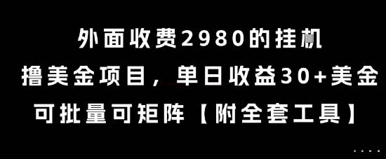 外面收费2980的挂G撸美金项目，单日收益30+美金，可批量可矩阵【揭秘】-云启源码