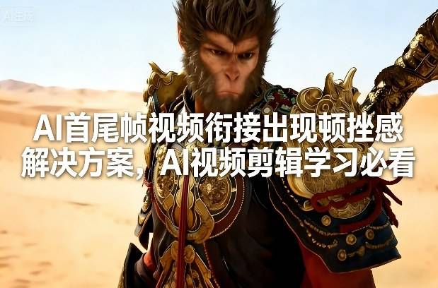 AI首尾帧视频衔接出现顿挫感解决方案，AI视频剪辑学习必看-云启源码