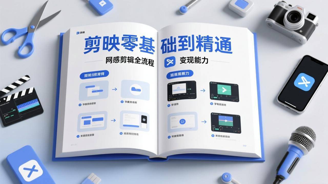 剪映零基础也能快速上手，从入门到精通掌握网感剪辑全流程，掌握能直接变现的剪辑能力-云启源码