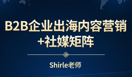 shirle老师·B2B企业出海内容营销+社媒矩阵-云启源码