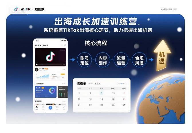 出海成长加速训练营，系统覆盖TikTok出海核心环节，助力把握出海机遇(更新)-云启源码