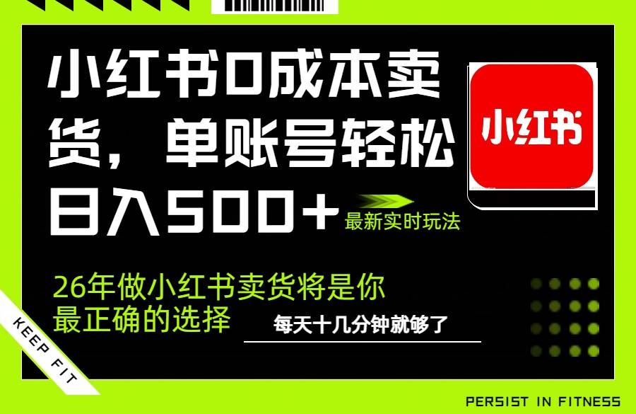 小红书0成本AI卖货，单账号轻松日入500+，完全托管AI，可矩阵放大-云启源码