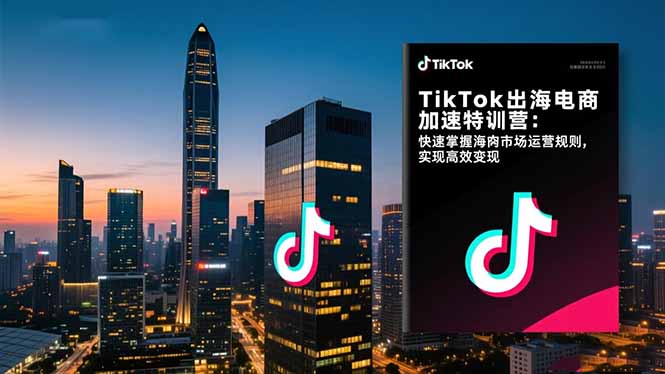TikTok出海电商加速特训营-更新：快速掌握海外市场运营规则，实现高效变现-云启源码