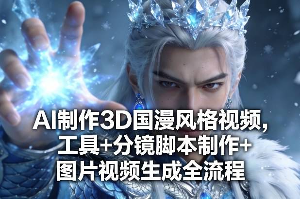 AI制作3D国漫风格视频，工具+分镜脚本制作+图片视频生成全流程-云启源码