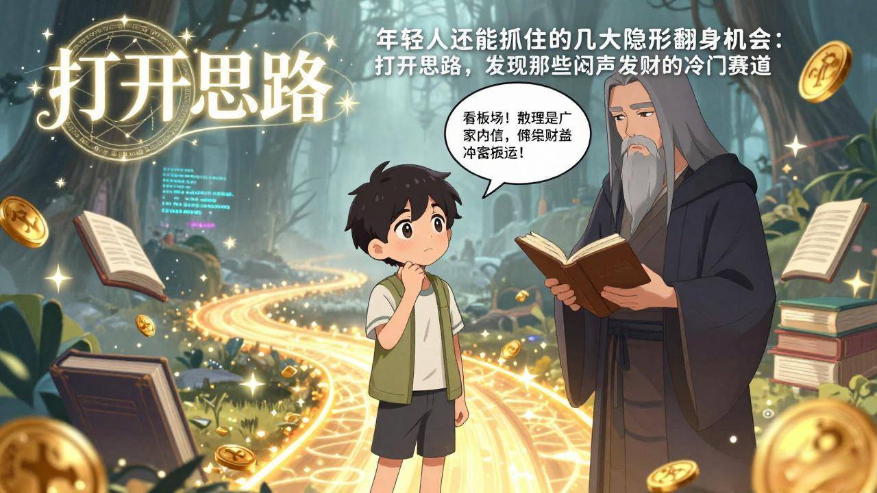 付费文1+2：年轻人还能抓住的几大隐形翻身机会：打开思路，发现那些闷声发财的冷门赛道-云启源码