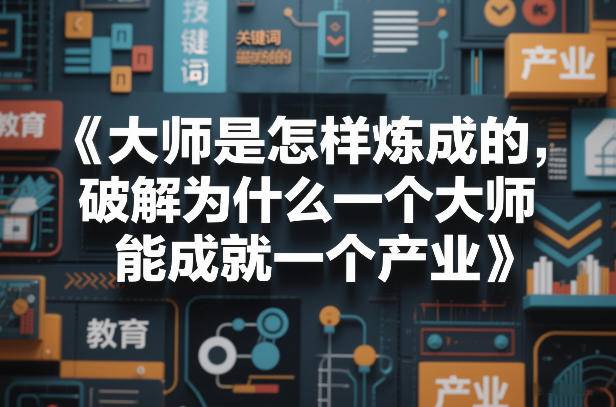 大师是怎样炼成的，破解为什么一个大师，能成就一个产业【电子书】-云启源码