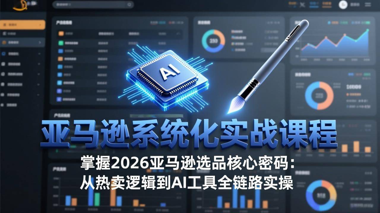 亚马逊系统化实战课-更新3月：2026最新选品方法论，从热卖原因分析到AI作图，提升选品成功率-云启源码