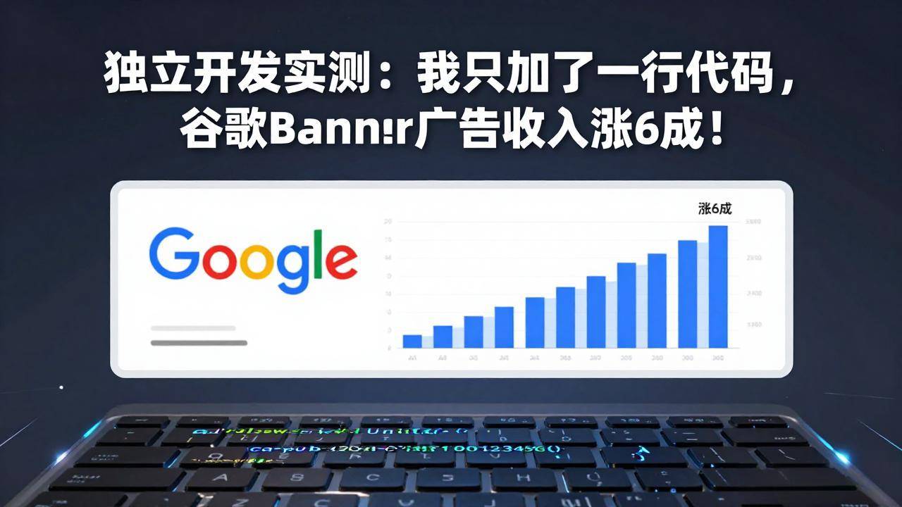 付费文章：独立开发实测：我只加了一行代码，谷歌Banner广告收入涨6成！-云启源码