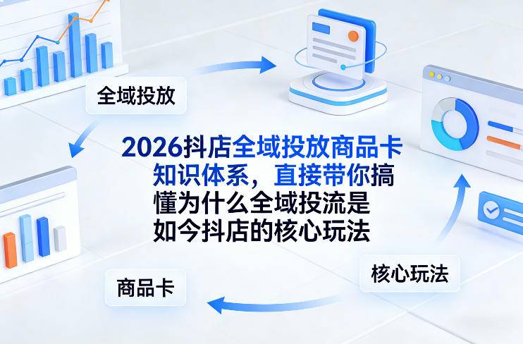 2026抖店全域投放商品卡知识体系，直接带你搞懂为什么全域投流是如今抖店的核心玩法-云启源码