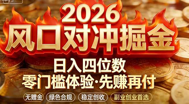 2026美金对冲套利，无赠金对冲策略保驾护航，低门槛易上手实操。单人单日收益2000+-云启源码
