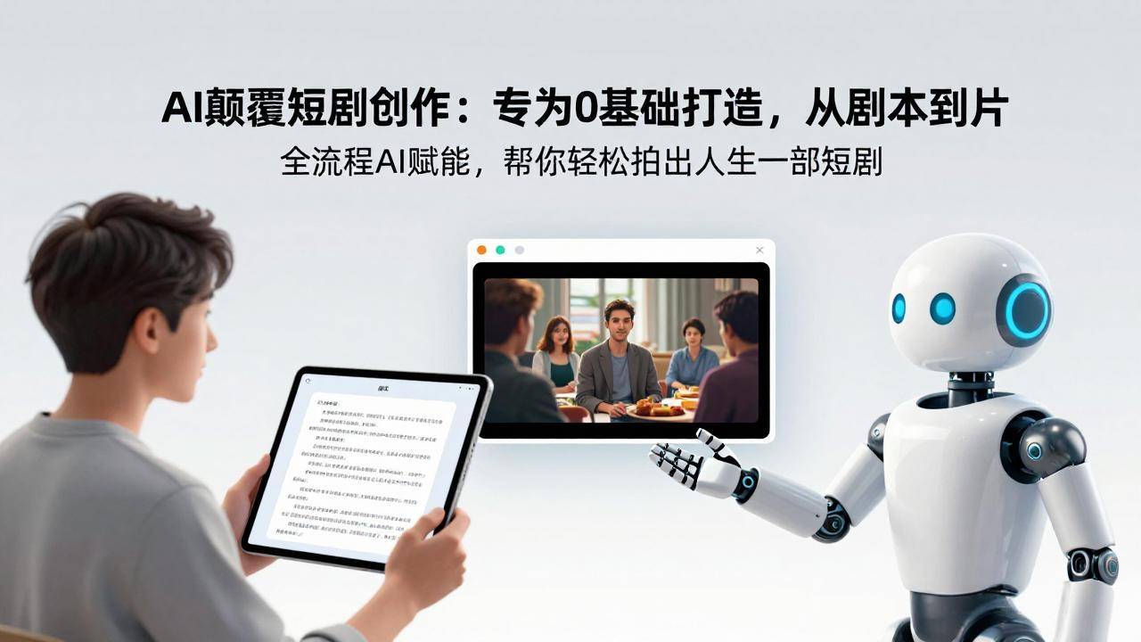 AI颠覆短剧创作：专为0基础打造，从剧本到成片全流程AI赋能，帮你轻松拍出人生第一部短剧-云启源码