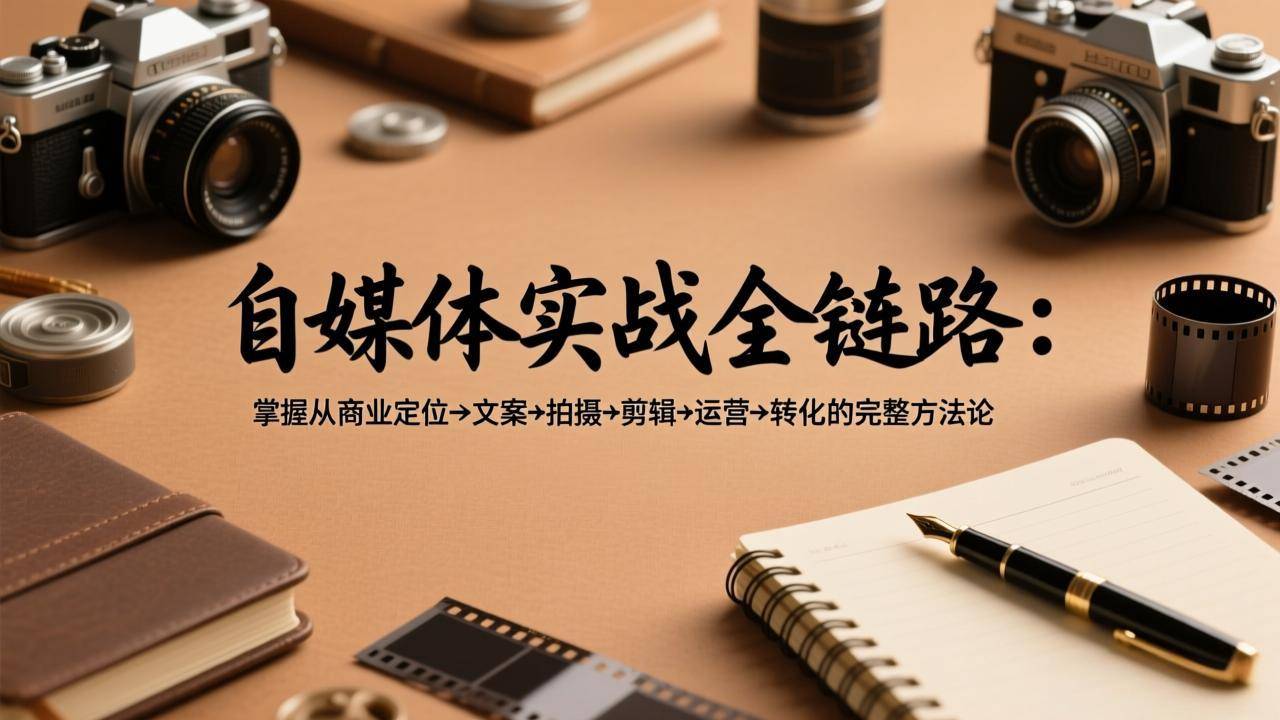 自媒体实战全链路：掌握从商业定位→文案→拍摄→剪辑→运营→转化的完整方法论-云启源码