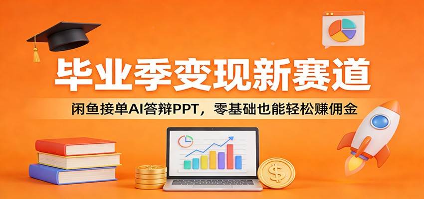 毕业季变现新赛道：闲鱼接单AI答辩PPT，零基础也能轻松赚佣金-云启源码