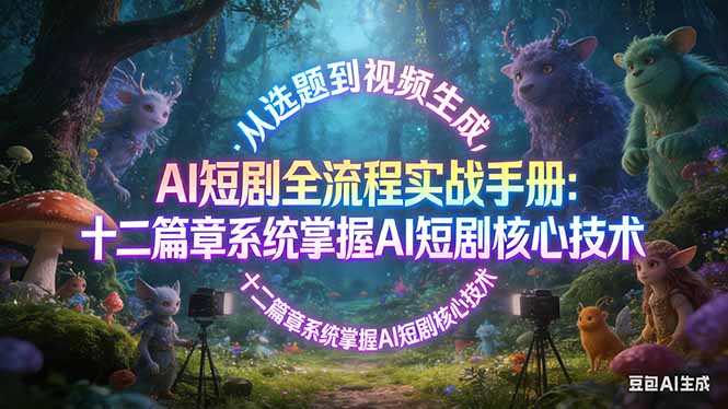 AI 短剧全流程实战手册：从选题到视频生成，十二篇章系统掌握 AI 短剧核心技术-云启源码