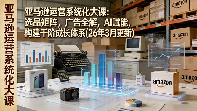 亚马逊运营系统化大课：选品矩阵，广告全解，AI赋能，构建千阶成长体系(26年3月更新-云启源码