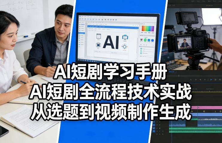 AI短剧学习手册，AI短剧全流程技术实战，从选题到视频制作生成-云启源码