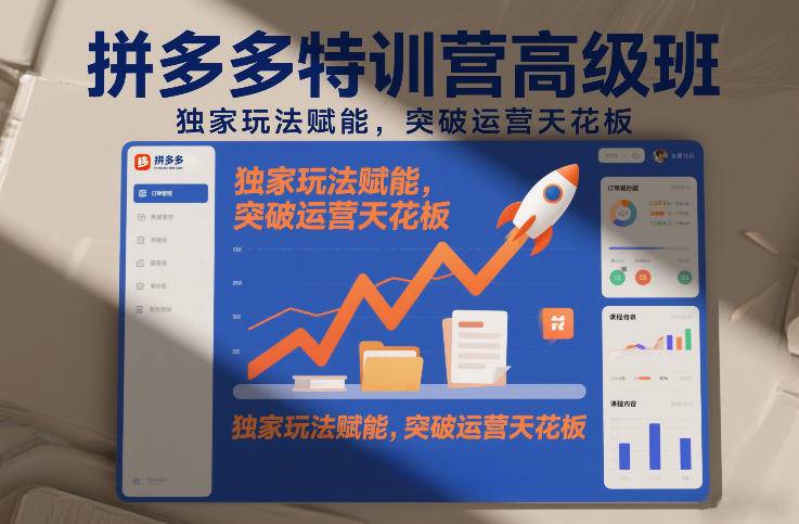 拼多多特训营高阶班，独家玩法赋能，突破运营天花板(更新26年2月)-云启源码