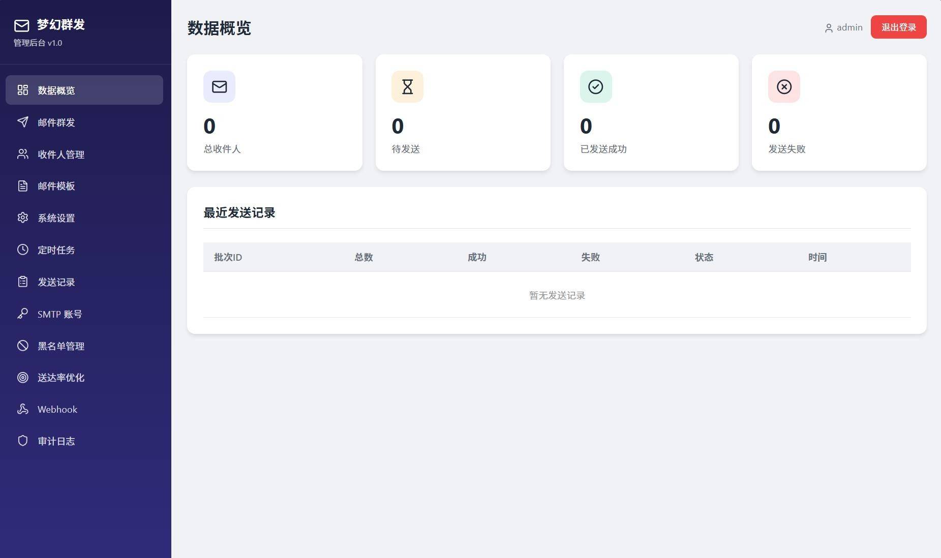 图片[1]-梦幻邮件群发系统V1.0多SMTP轮换加密版-云启源码