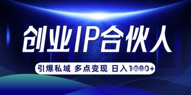 云帆·创业ip合伙人打造3.0，从0到1教你做网创，实现月入过W-云启源码